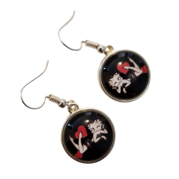 Handcrafted Betty Boop Earrings - Picture 2 of 4
